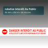 Rubalise plastique Danger Interdit au public 50 mm x 250 m | Rouge et blanc
